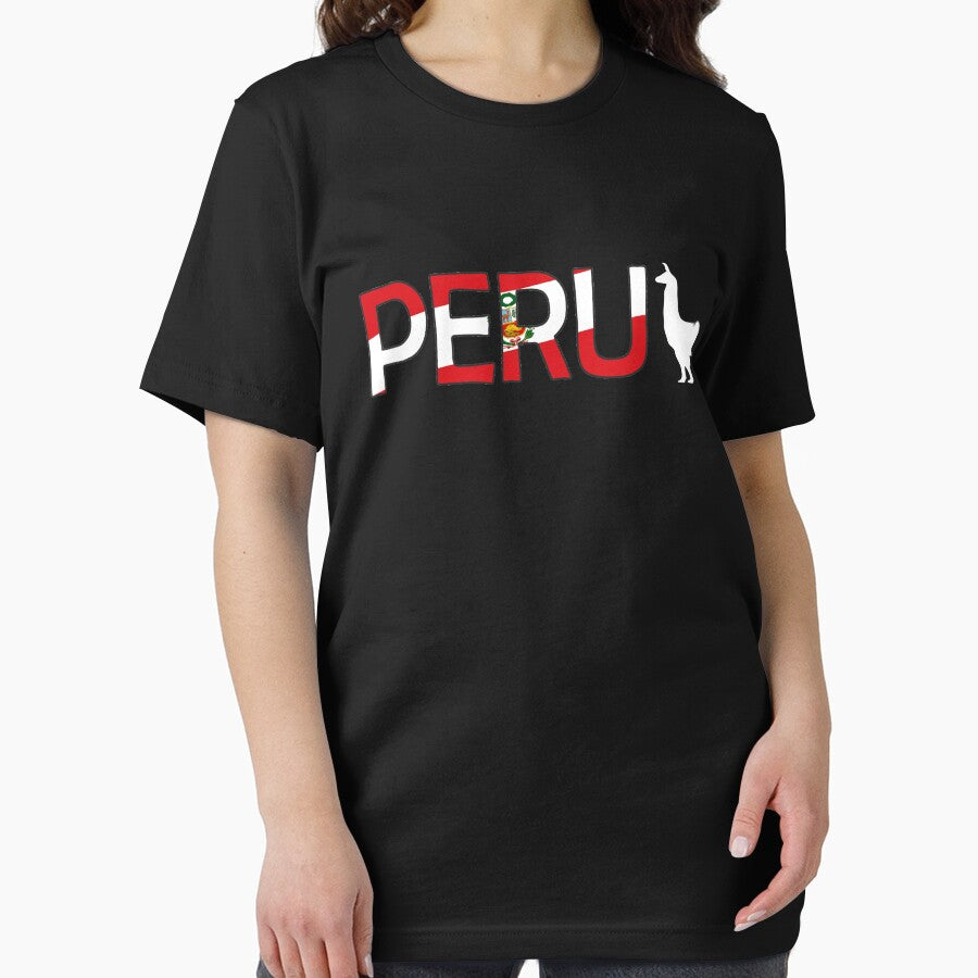 Peru LlamaT-shirt Peruvian Llama Soccer Tee by HallelujahTees