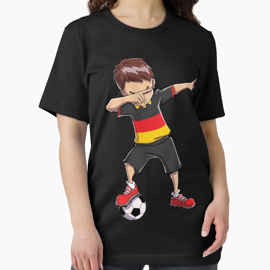 Dabbing Soccer T shirt for Boys German Germany Football Gift by LiqueGifts