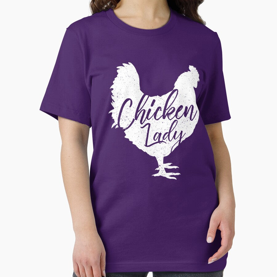 Chicken Lady Shirt for Women White by threadsmonkey