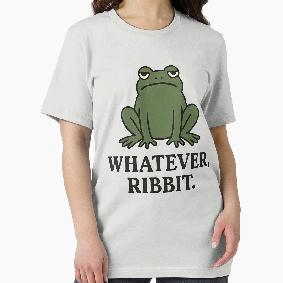 Grumpy Frog “Whatever, Ribbit” Funny Minimalist Design by SidTastic