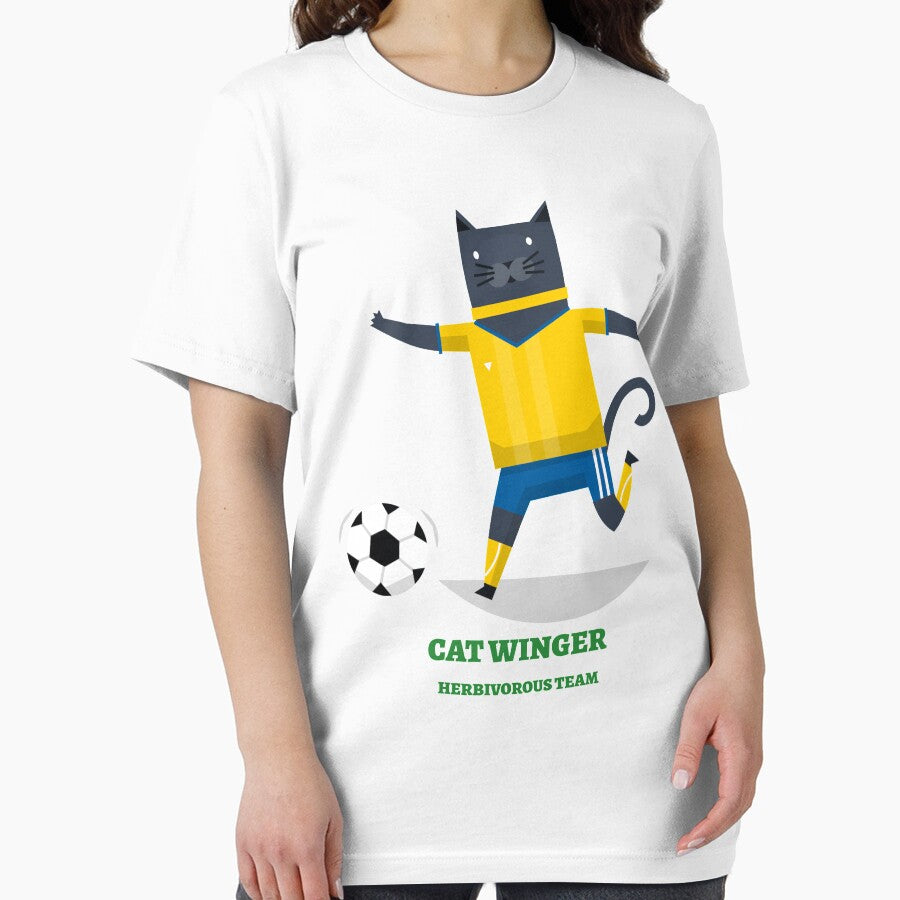 Cat Winger Playing Football/Soccer by Teeshirters1