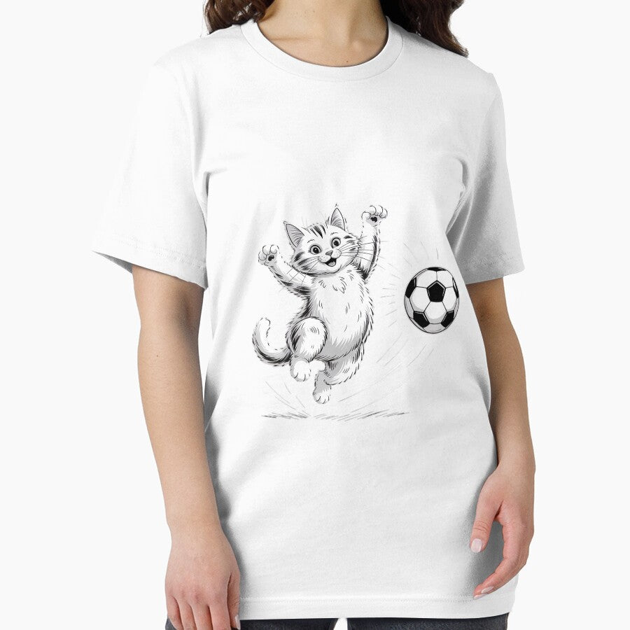 Funny Cat Soccer Ball Graphic Sports Lover Player by BlackStars3Neon
