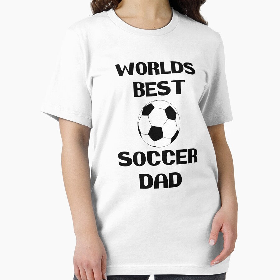 Worlds Best Soccer Football Dad Best Loving Father Quote Graphic Text by DoctorParanoid