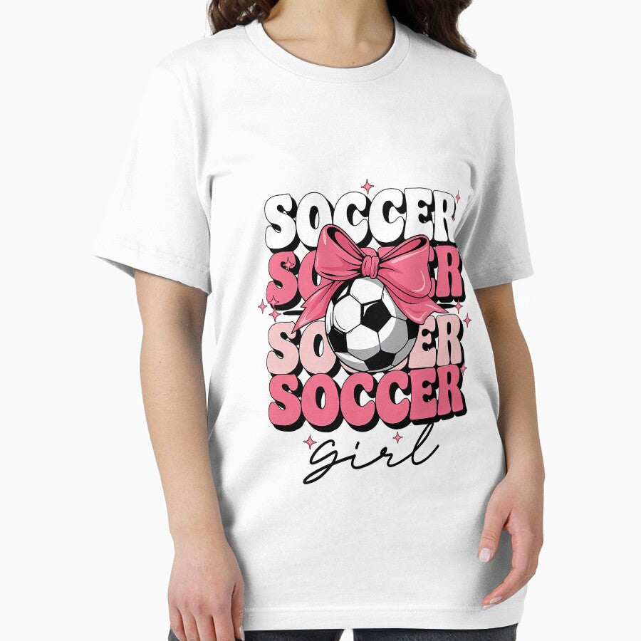 Groovy Soccer Girl Girls Coquette Bow Soccer by ArleneRowe
