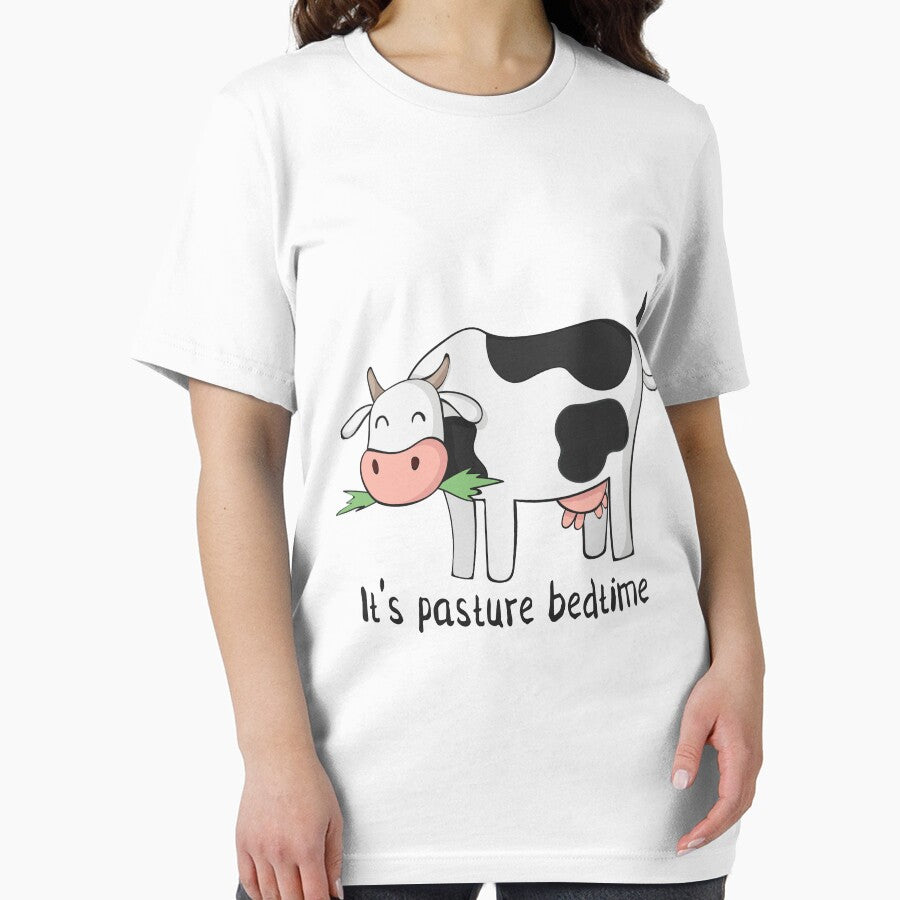 It's Pasture Bedtime Funny Cow T-Shirt by DreamyPanda