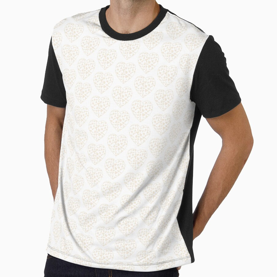 Offset Grid Small Cream Cow Patches on White Cowhide | Continues White Cow Heart by Cow-Print-Stuff