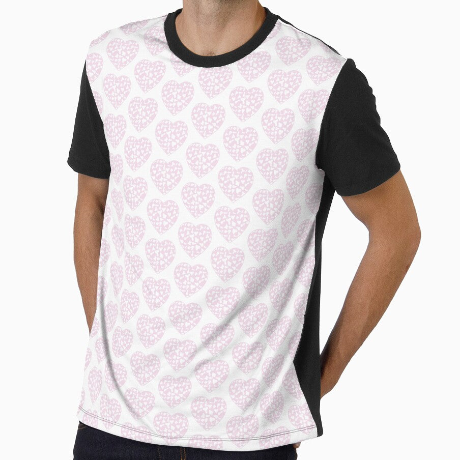 Offset Grid Small White Cow Patches on Pink Cowhide | Continues White Cow Heart by Cow-Print-Stuff