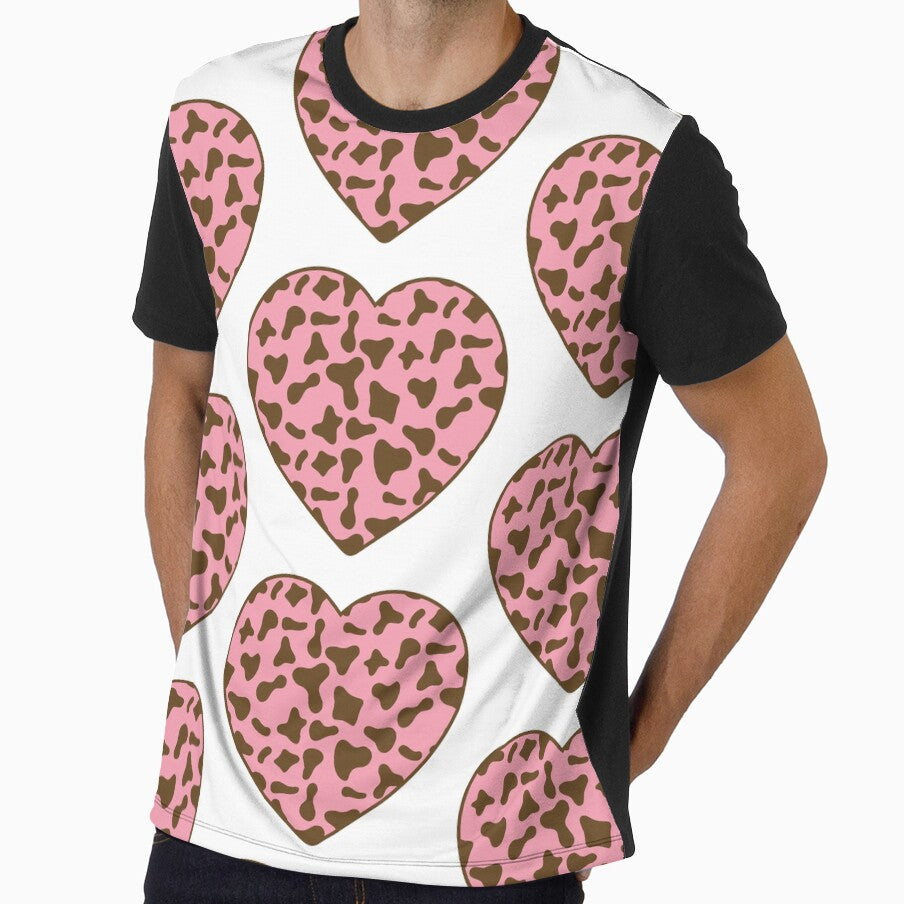 Big Brown Cow Patches on Pink Cowhide | Continues Pink Cow Heart by Cow-Print-Stuff
