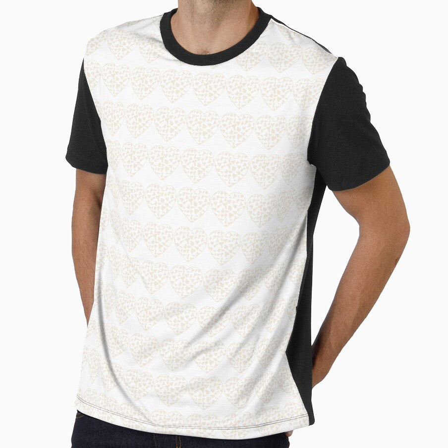 Regular Grid Small Cream Cow Patches on White Cowhide | Continues White Cow Heart by Cow-Print-Stuff