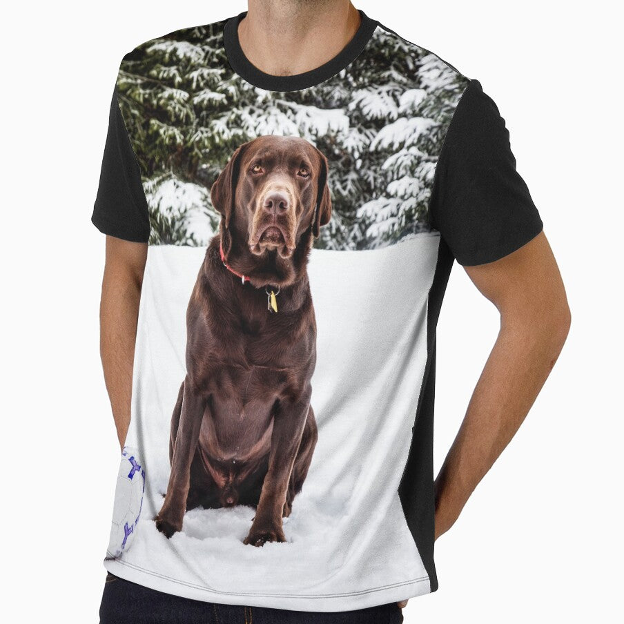 Soccer Playing Chocolate Lab by Apparel-City