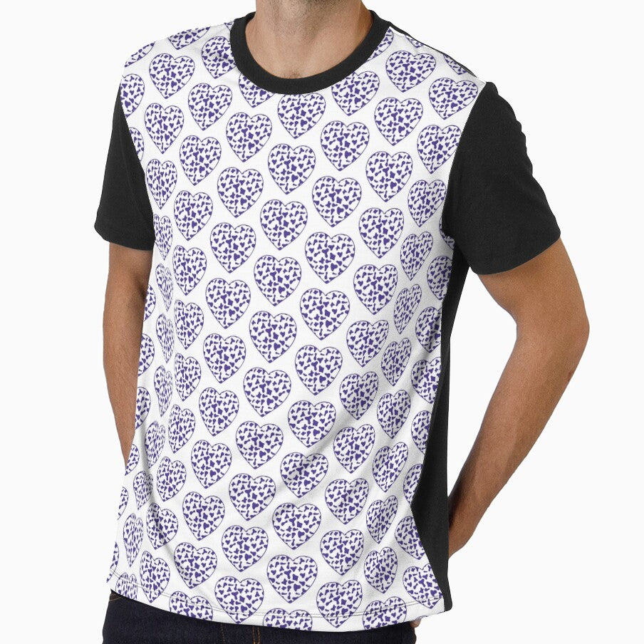 Offset Grid Small Purple Cow Patches on White Cowhide | Continues White Cow Heart by Cow-Print-Stuff