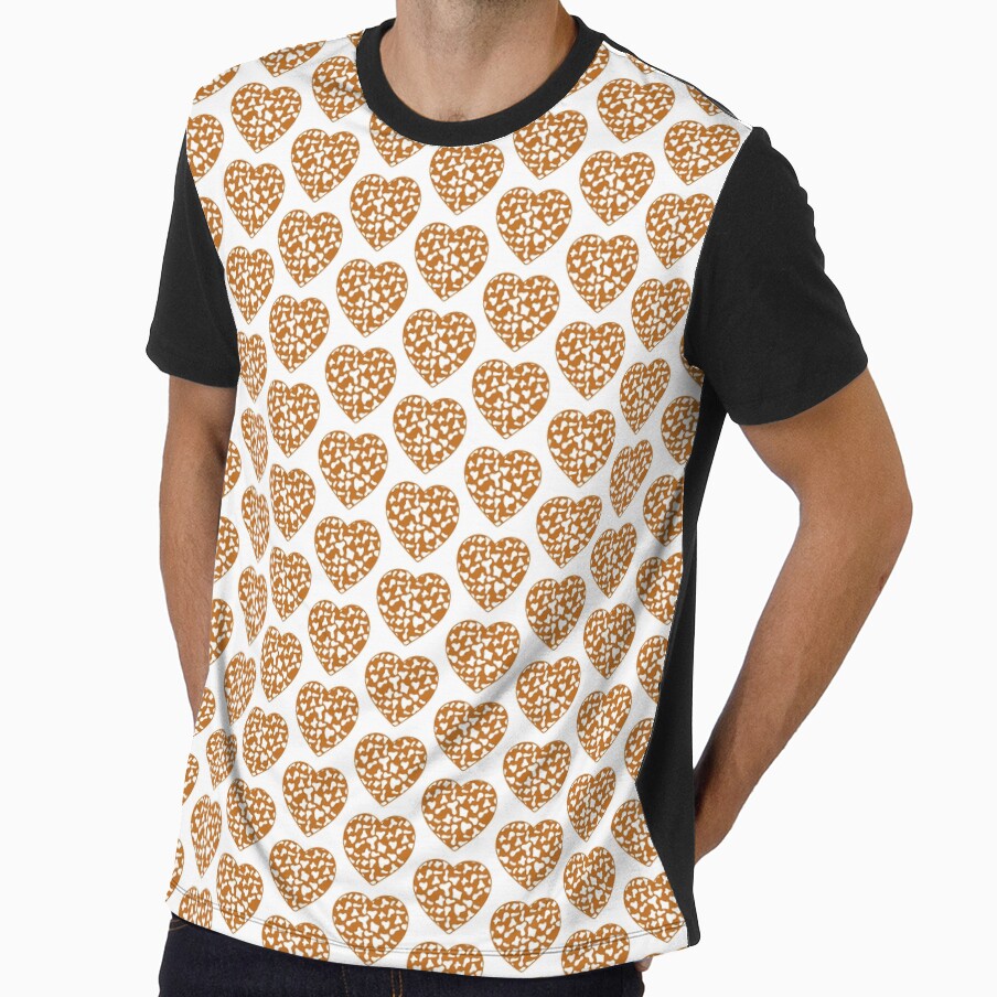 Offset Grid Small White Cow Patches on Caramel Cowhide | Continues Caramel Cow Heart by Cow-Print-Stuff