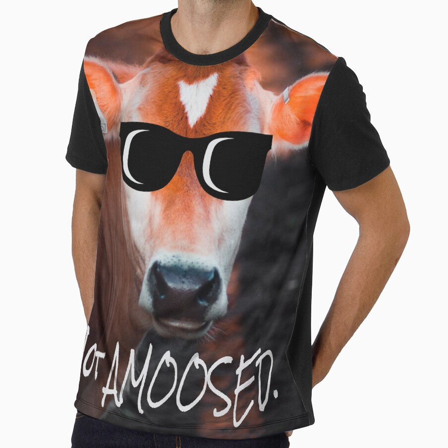 Cow in Sunglasses Not aMOOsed Cute Funny by mwagie