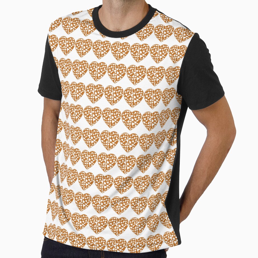 Regular Grid Small White Cow Patches on Caramel Cowhide | Continues Caramel Cow Heart by Cow-Print-Stuff