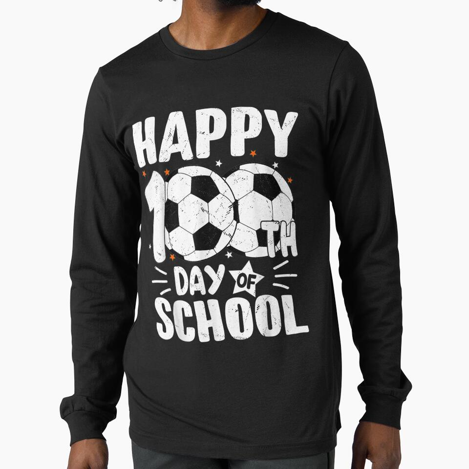 Soccer Happy 100th Day Of School Kids Teacher by wendyy88