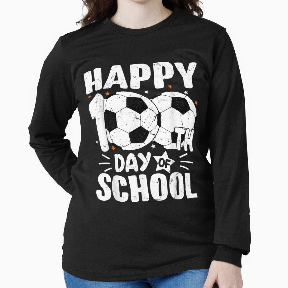 Soccer Happy 100th Day Of School Kids Teacher by wendyy88