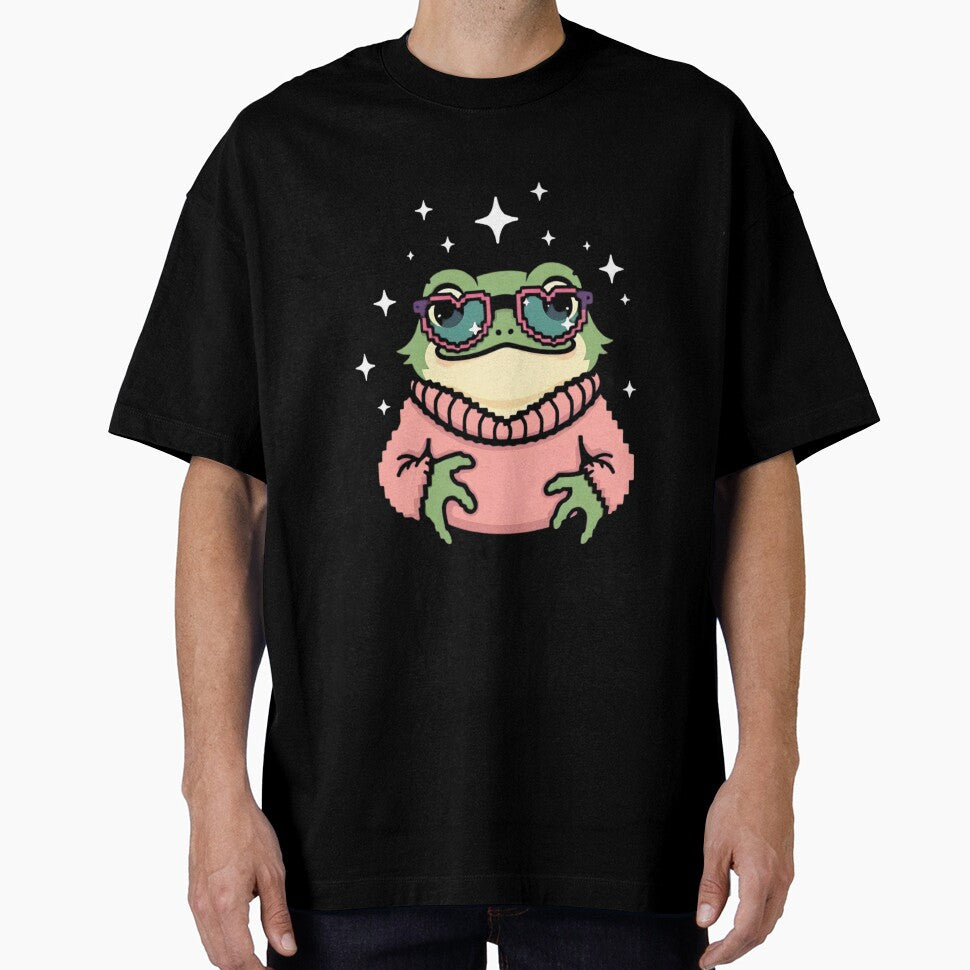 Charming Cottagecore Frog: Cute Academia Vibes by PixelMoodco