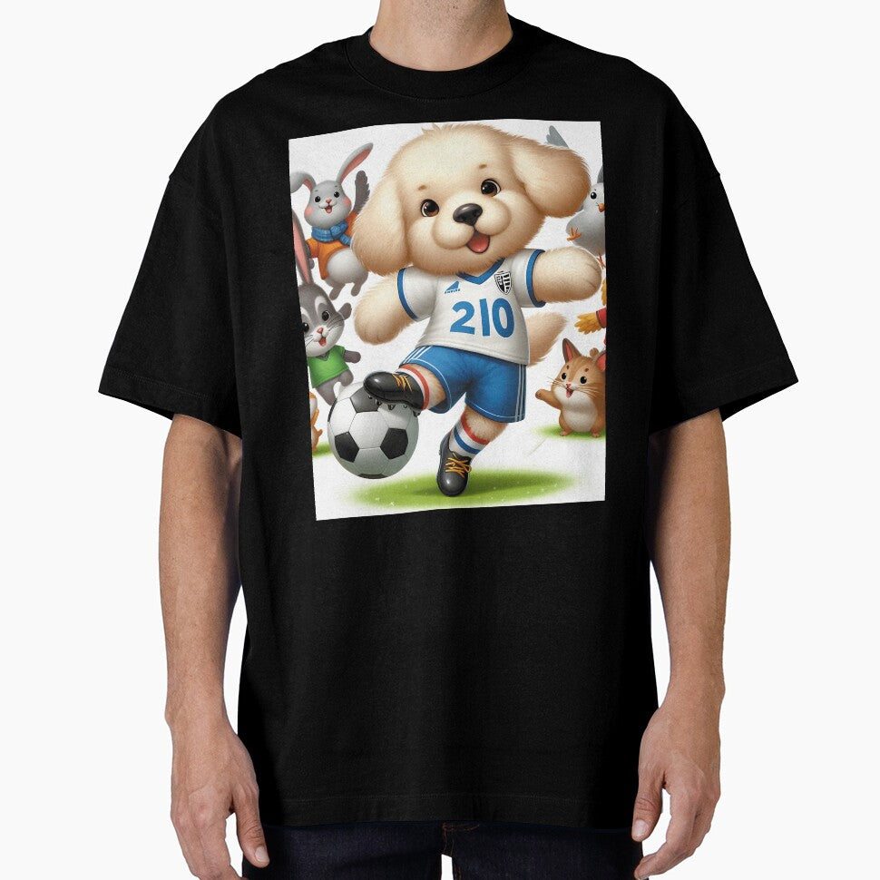 Funny Animals Playing Soccer Football Team, Kids Sports Animal Lover Gift by E.D.CH designs.