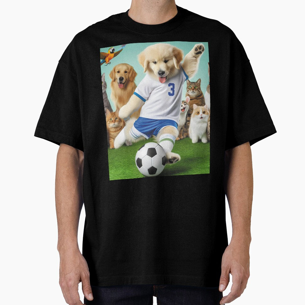 Funny Animals Playing Soccer Football Team, Kids Sports Animal Lover Gift, soccer dog by E.D.CH designs.