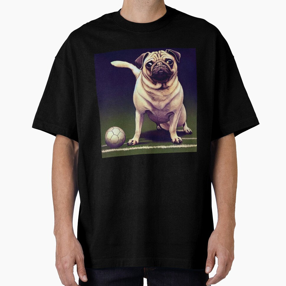 Pug play football, Soccer Dog by YZO-Design