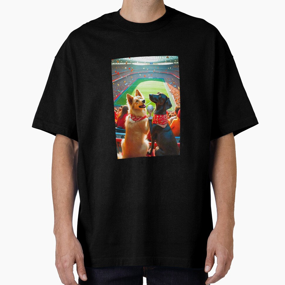 Two dogs in stadium by Creative Visualize