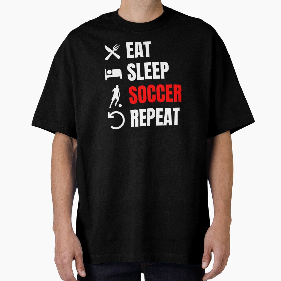 Eat Sleep Soccer Repeat Red by Web CreationsNL