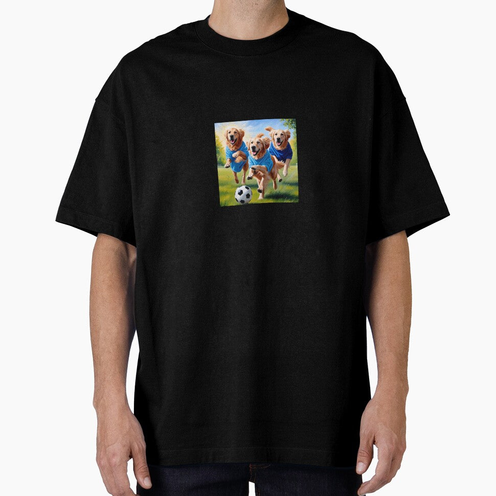 Golden Retrievers love football too! Soccer and Dog Lovers - Chelsea, Everton, Leicester City, Ipswich Town - Any dog, any colour by Humour House Designs