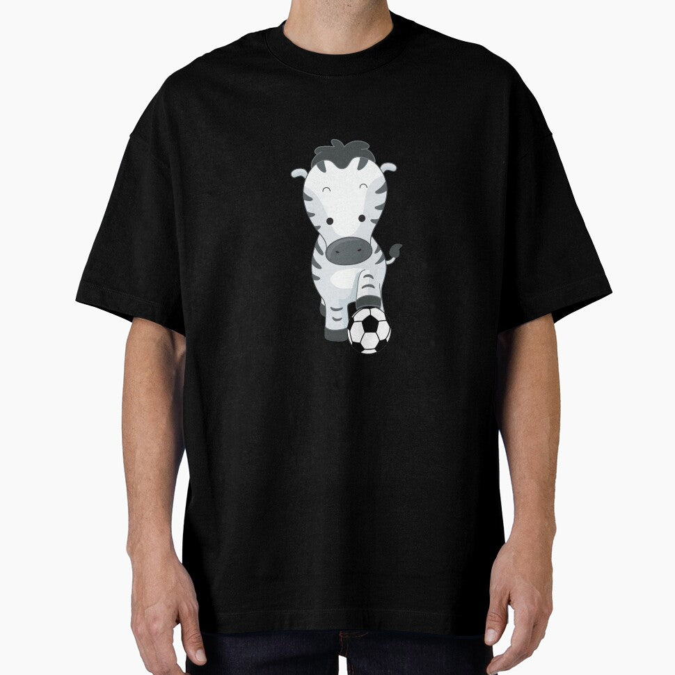 Cute Zebra Holding Soccer Ball by ijdesigns