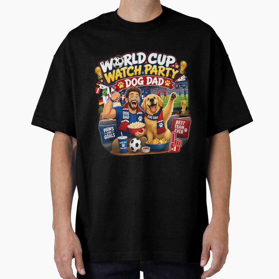 World Cup Watch Party Golden Retriever Dog Dad Kawaii 2026 by Ashley critters