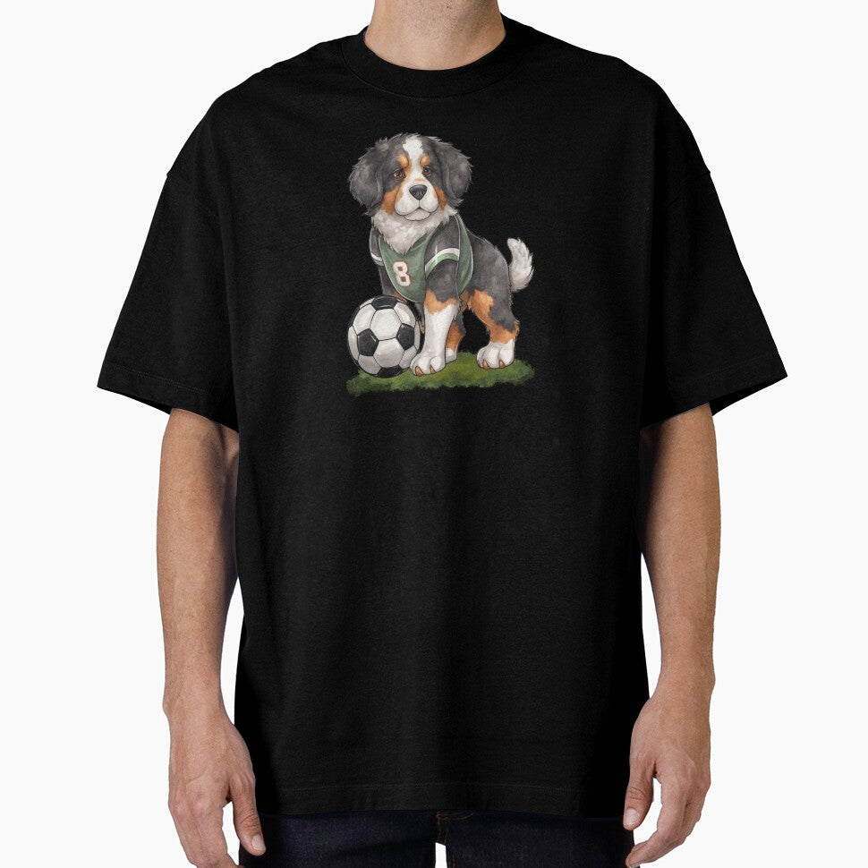 Buldog dog Playing Soccer by Playful Strokes pom@pom