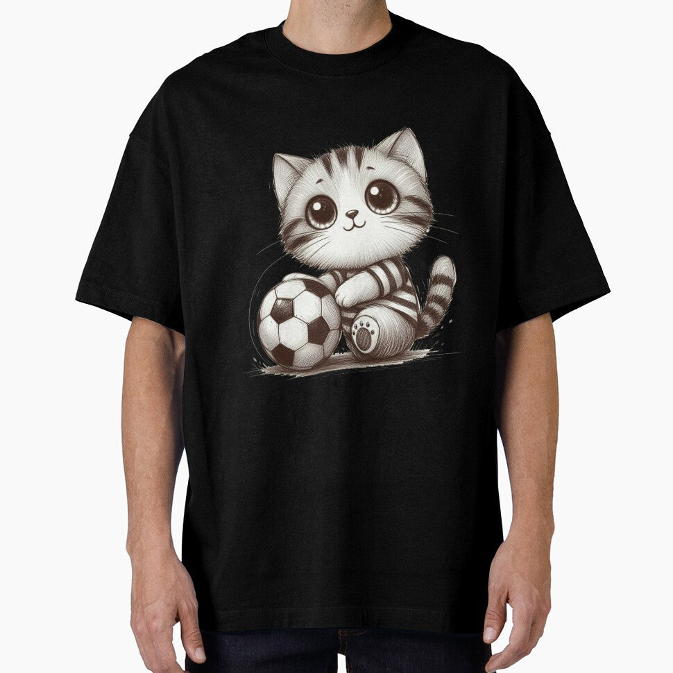 Cat and Football by VANWANSHOP