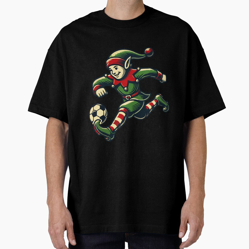 Christmas Elf Soccer Player Fun by LuminOrb