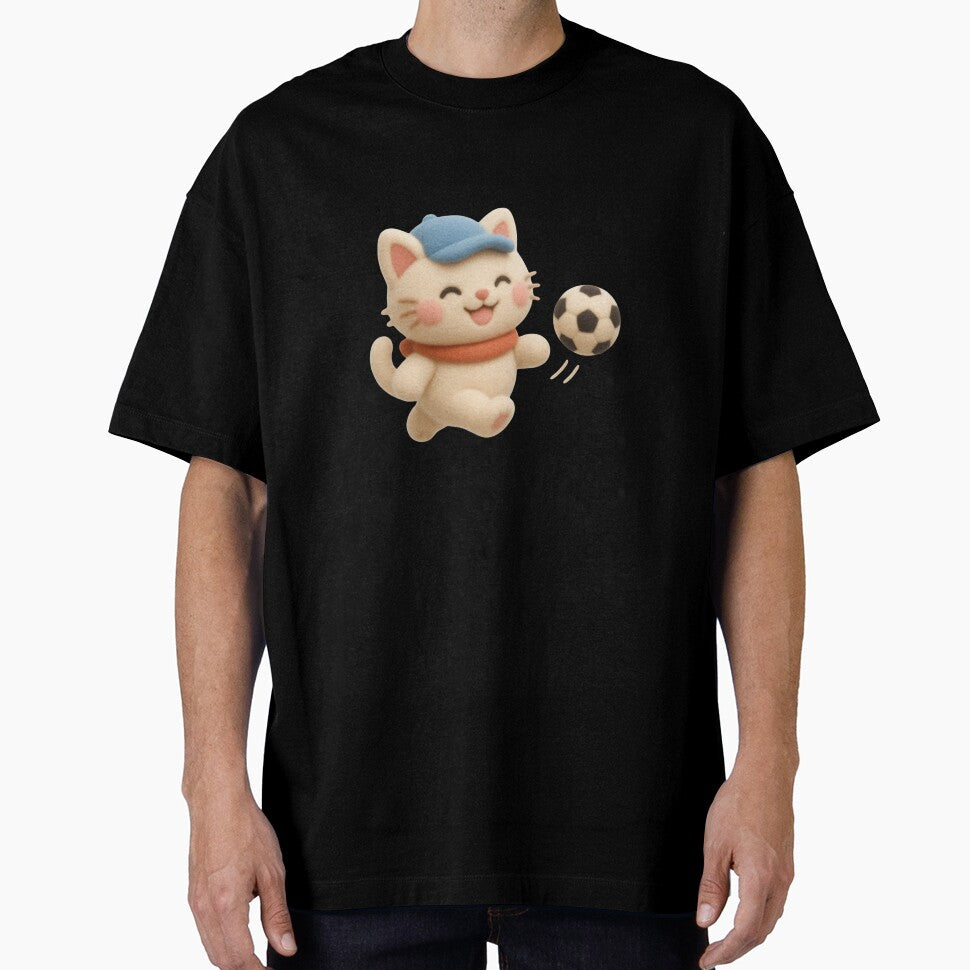 Cute Soccer Cat Kawaii Animal Sticker by Siti Hoiriyah