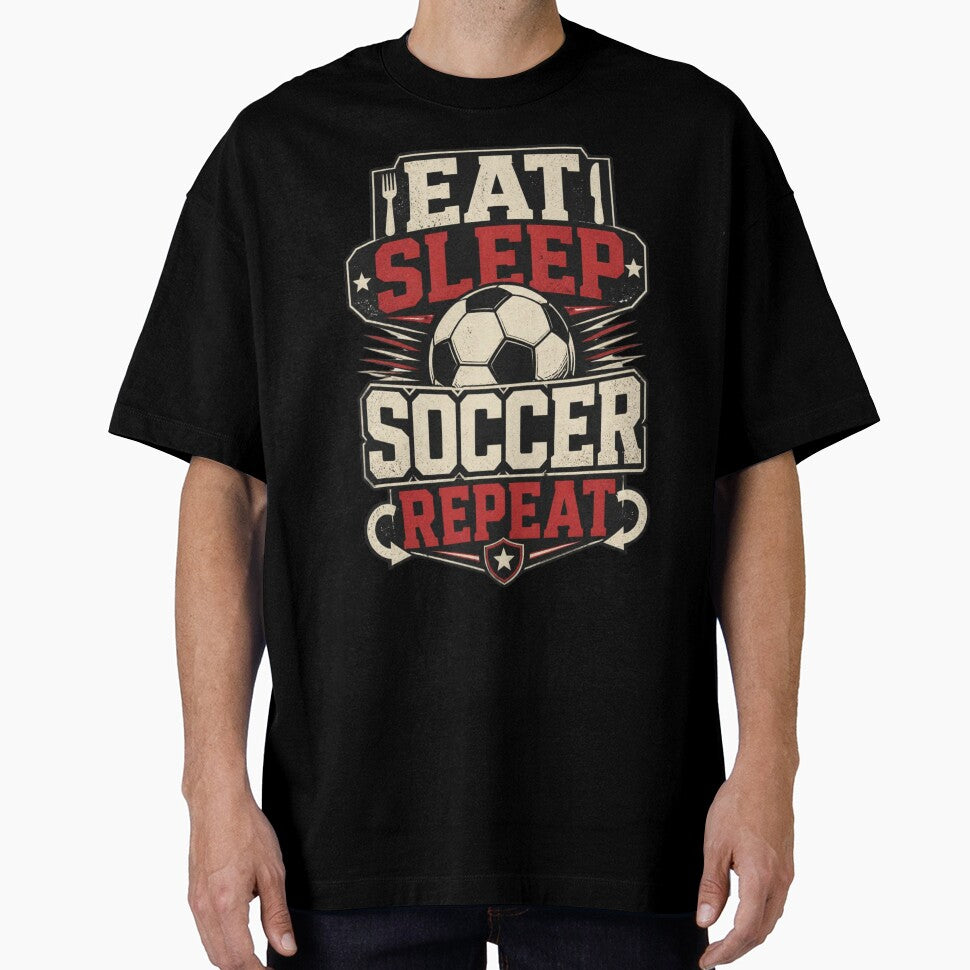 Eat Sleep Soccer Repeat – Bold Fan Statement by ABLAT-CREATIONS