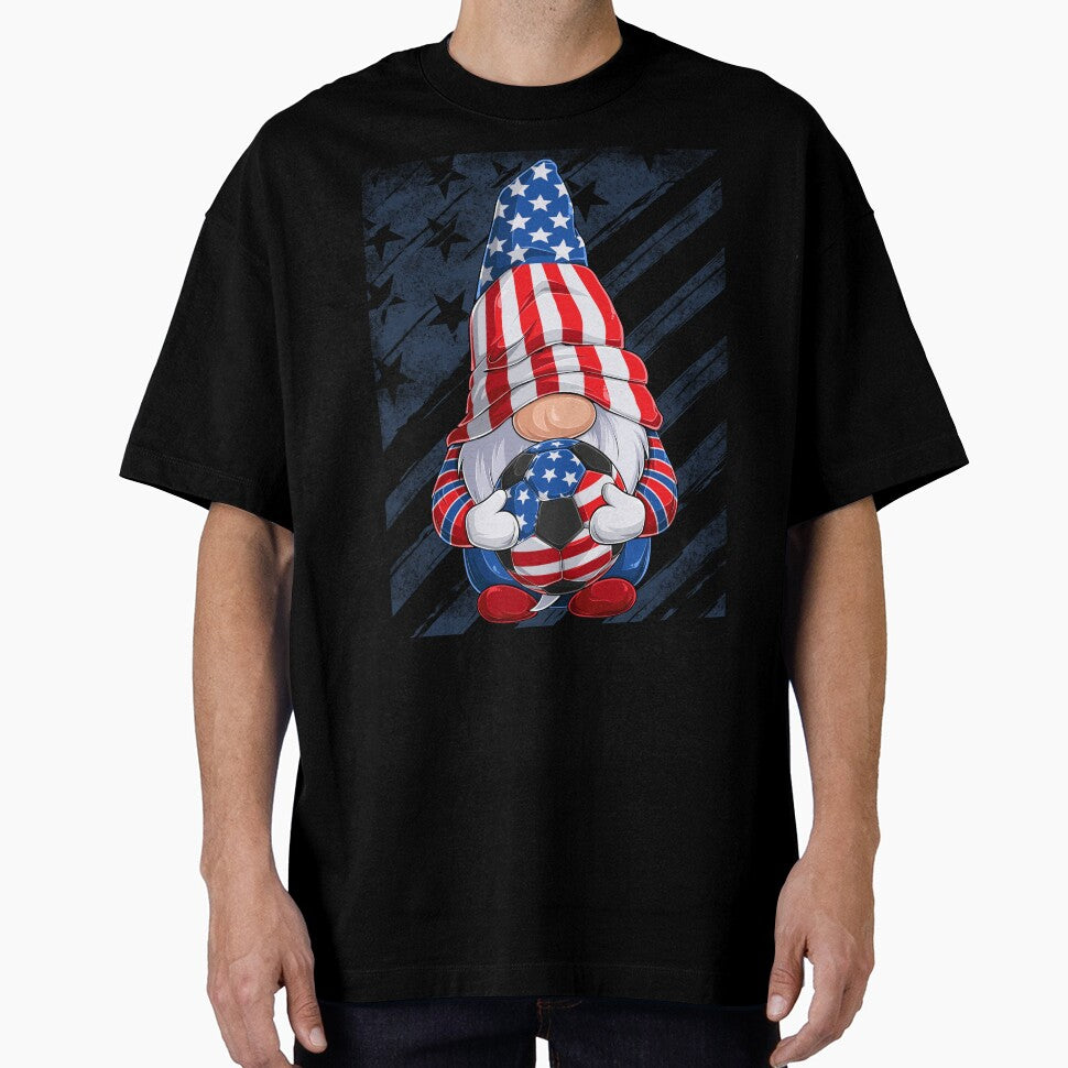 Patriotic Soccer Gnome 4th of July US Flag for Boys and Kids by grinta2021