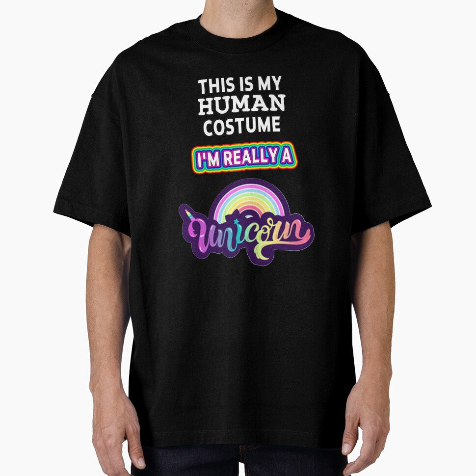 funny unicorn lover halloween fall autumn funny sarcastic saying offended This Is My Human Costume I'm Really A Unicorn Meme Gift for Best Friend boyfriend girlfriend by joygift369