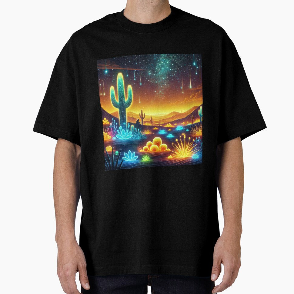 The Glowing Desert: A Neon Oasis Beneath the Stars by Meta2Physical