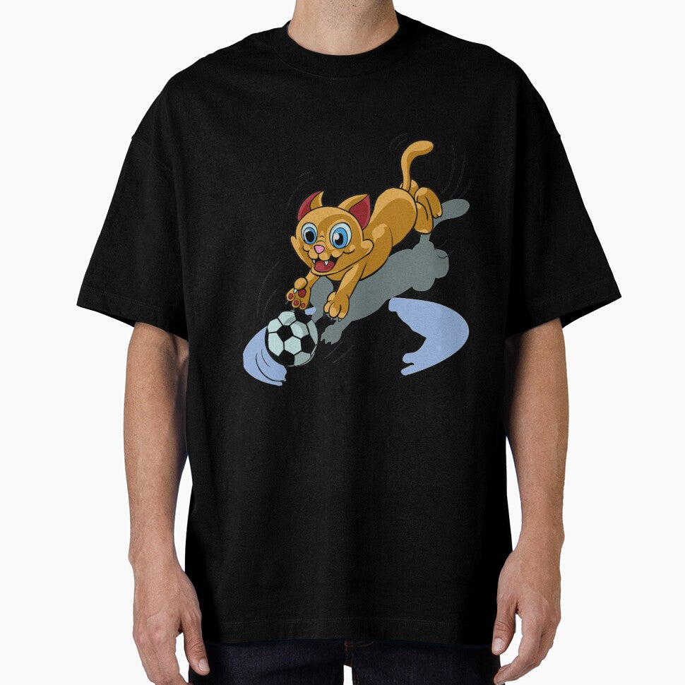 Cute little cat with soccer by EasyStreet Fashion