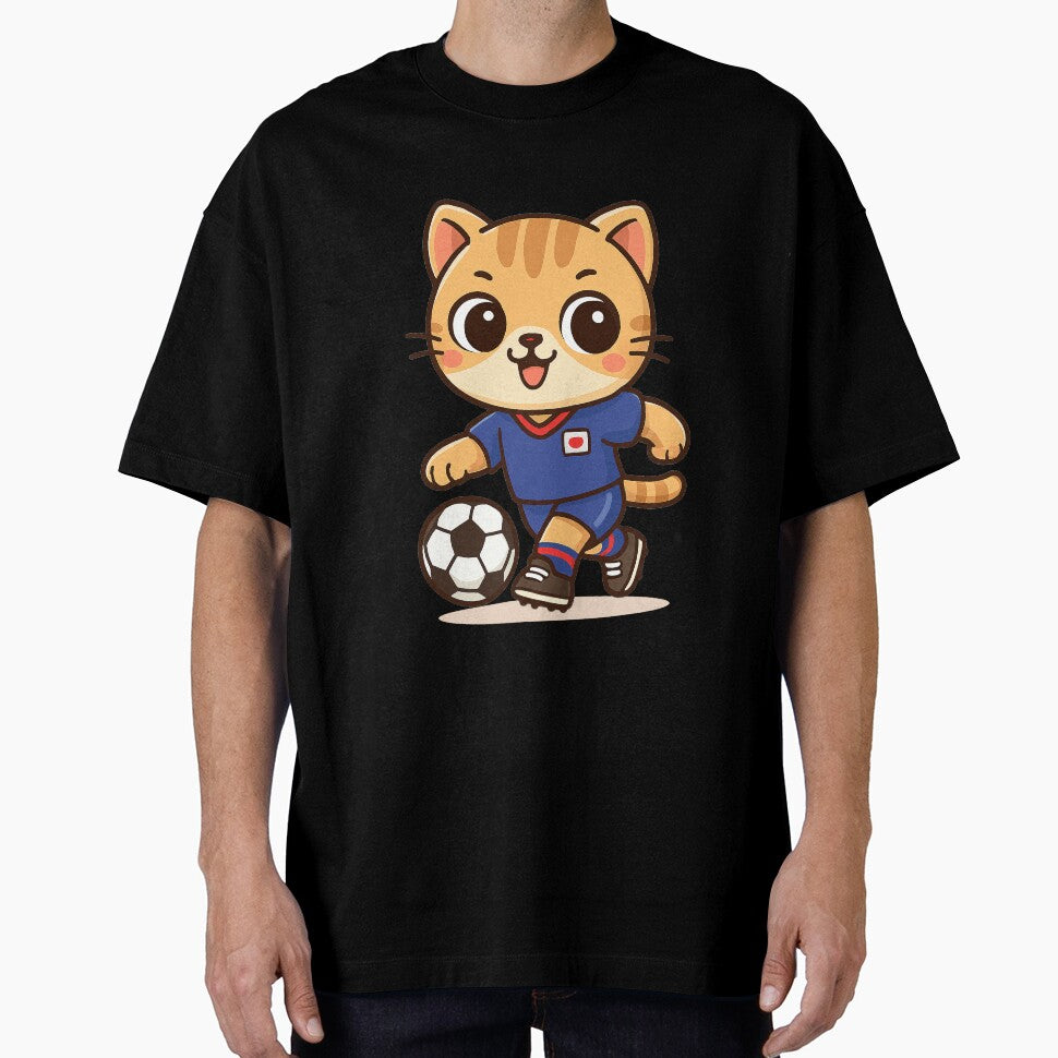 Funny Football Cat Illustration by HoopeStylee