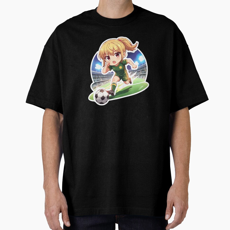 Chibi Soccer Girl Speed Anime Sticker | Cute Football Player Motion Art | Kawaii Sports Girl Gift | Dynamic Speed Lines Illustration by VectorJoy