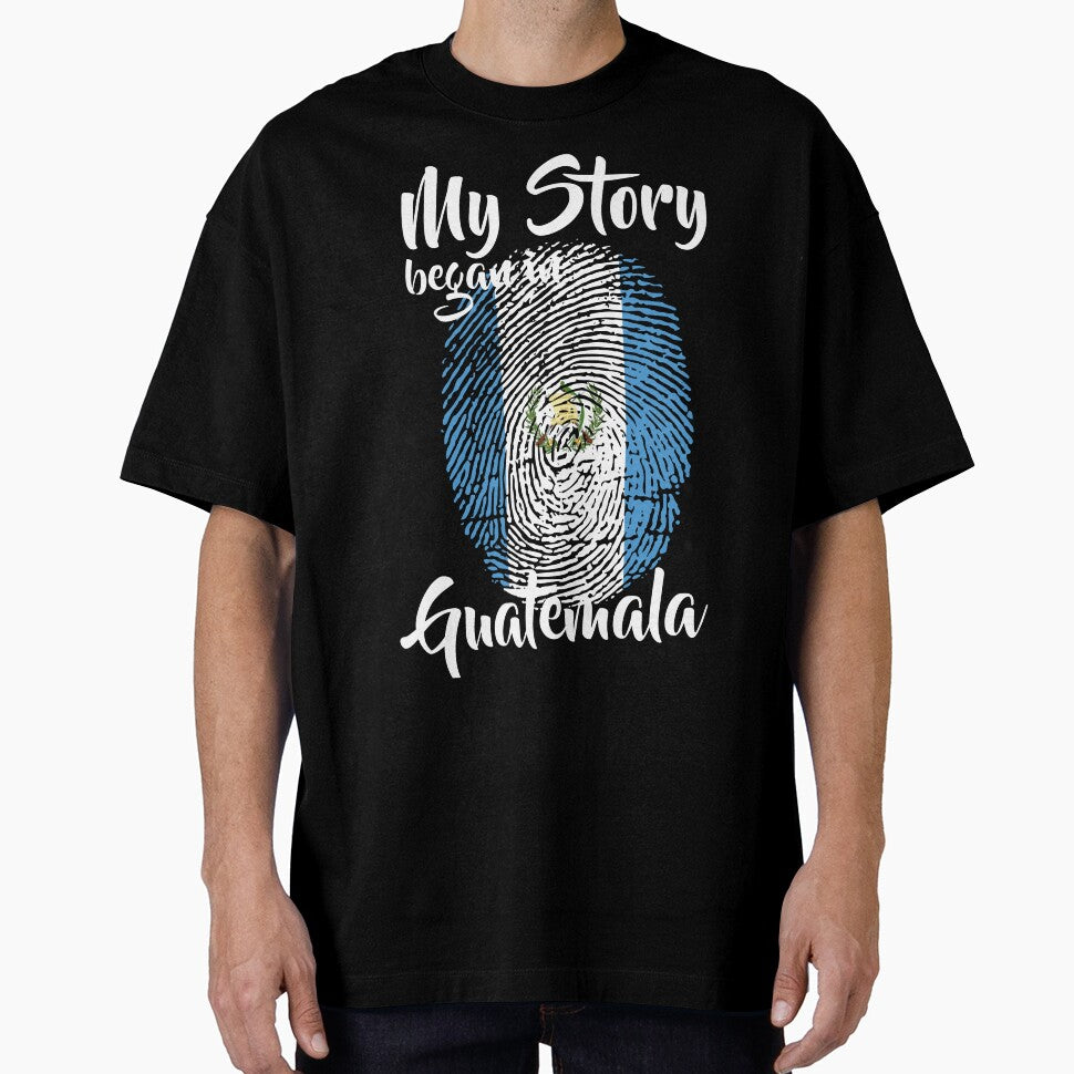 My story began in Guatemala Flag Fingerprint DNA Guatemalan by PartyShirts1