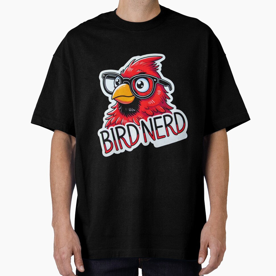Bird Nerd Red Cardinal with glasses by BrinaandPops