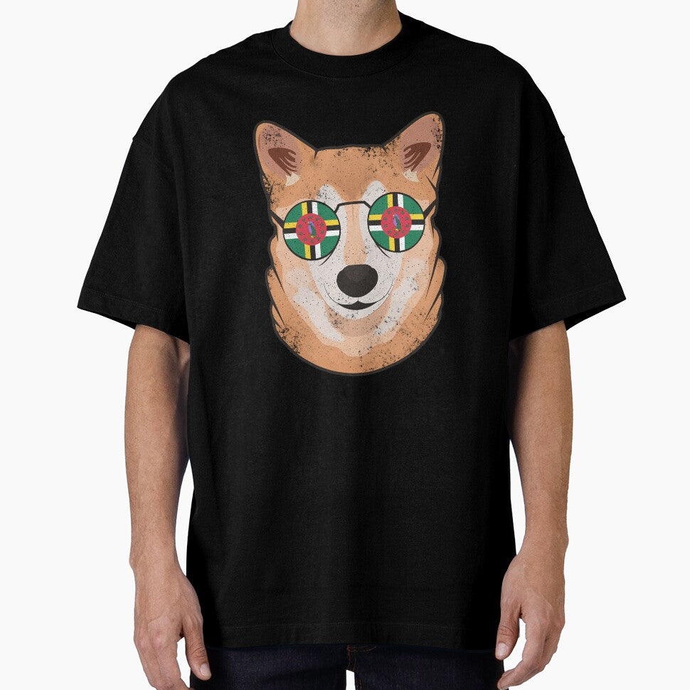 Vintage Patriotic Shiba Inu Dominican Flag by feether-store