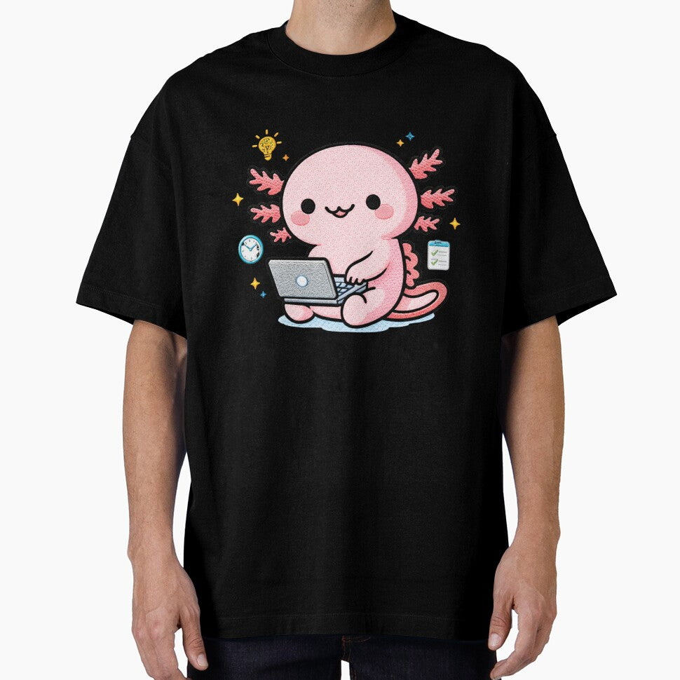 Laptop Work Axolotl – Cute Kawaii Work From Home Axolotl by ColorSplash123