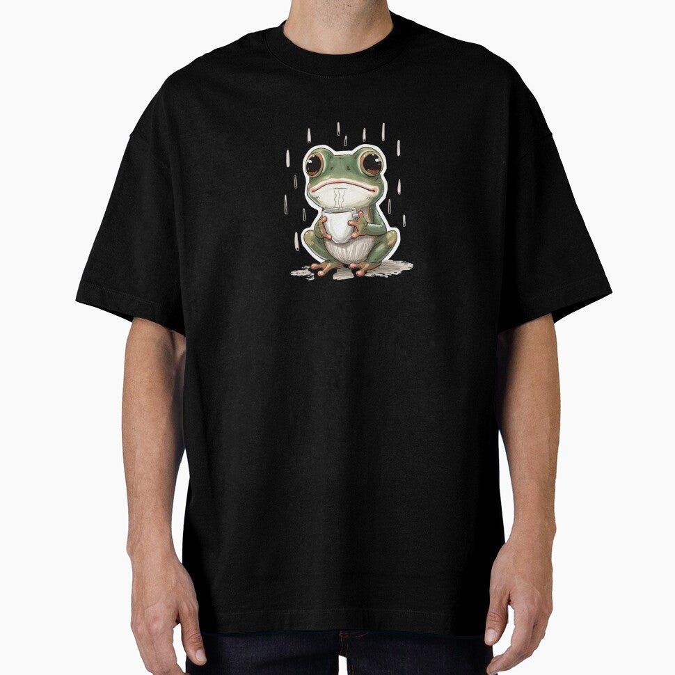 Sad Frog Drinking Coffee by AYT-Shirts