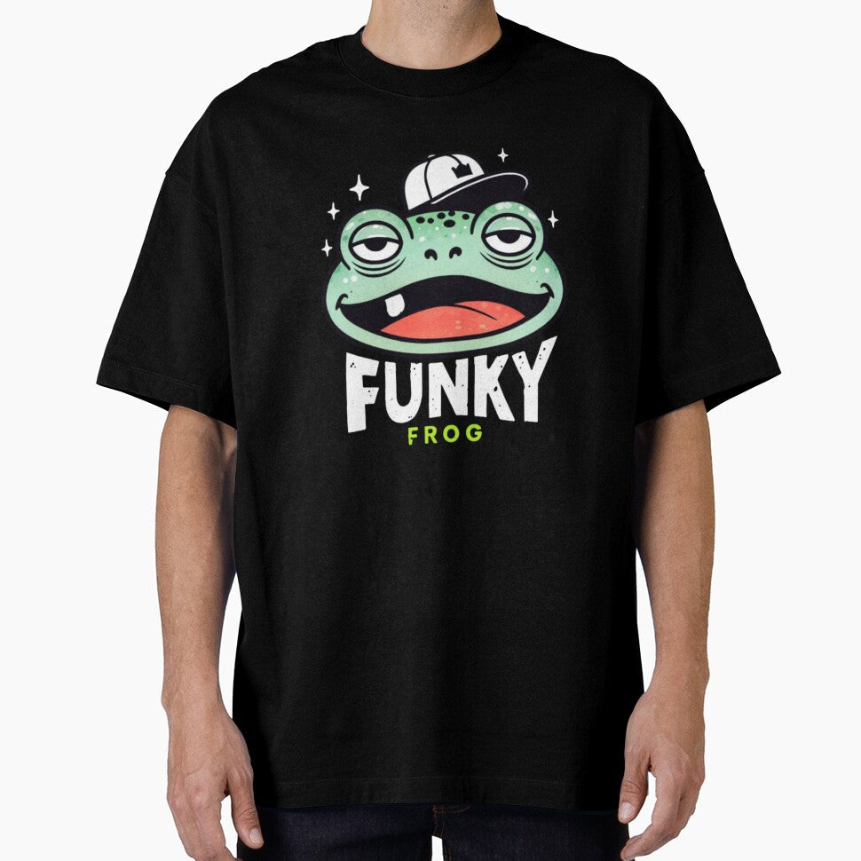 Funky Frog | Cool Retro Aesthetic Colorful Frog Art by Colorful-Garden