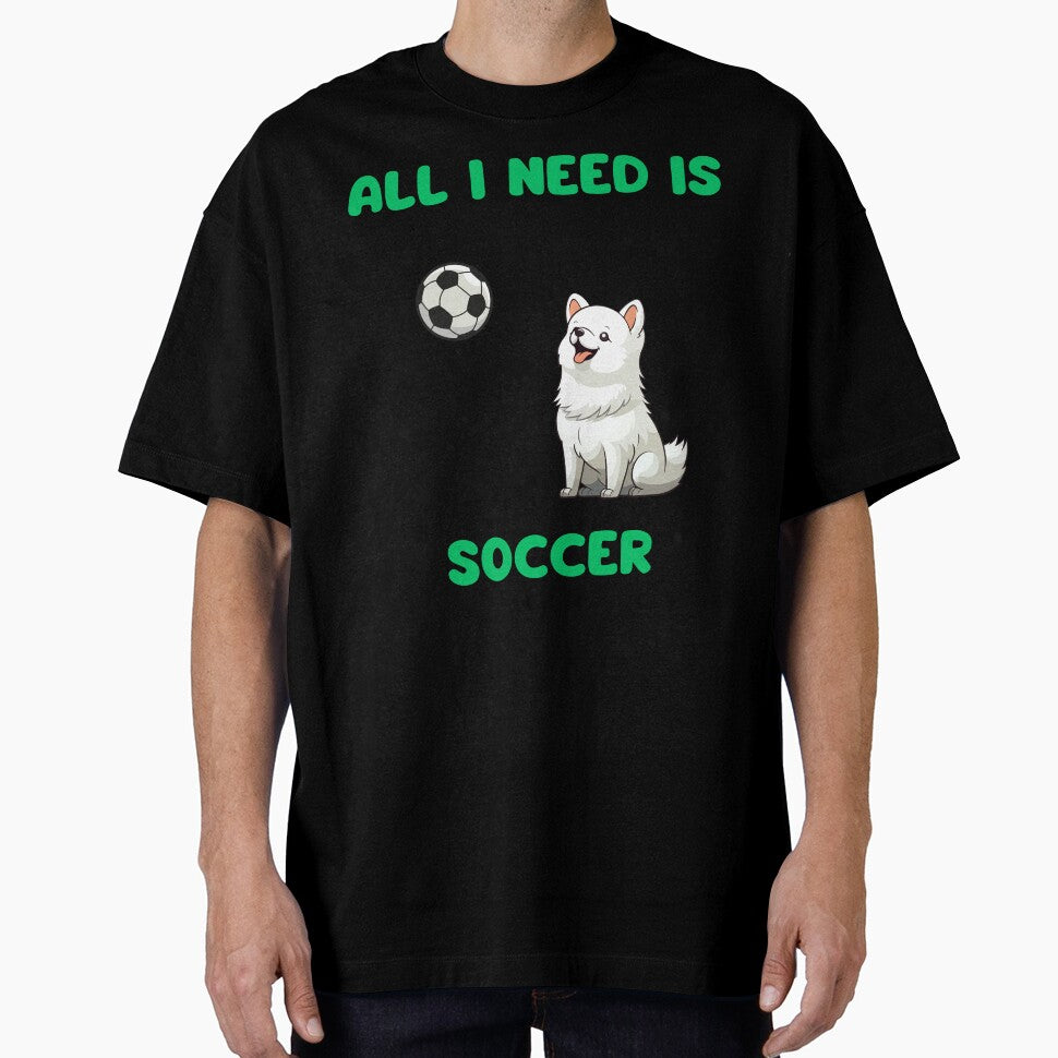 All I need is soccer and my dog by Gilpro Designs
