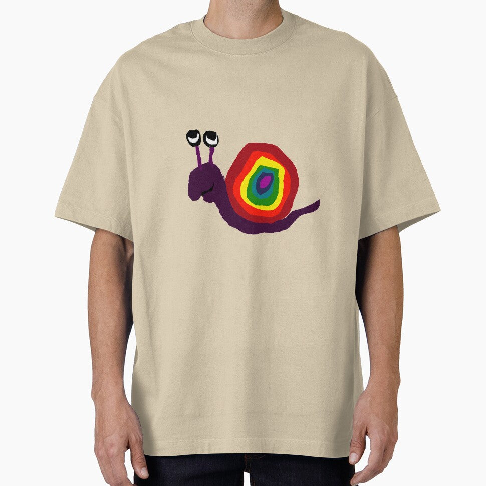 Funy Colorful Rainbow Snail Art Original by Nature's Fancy