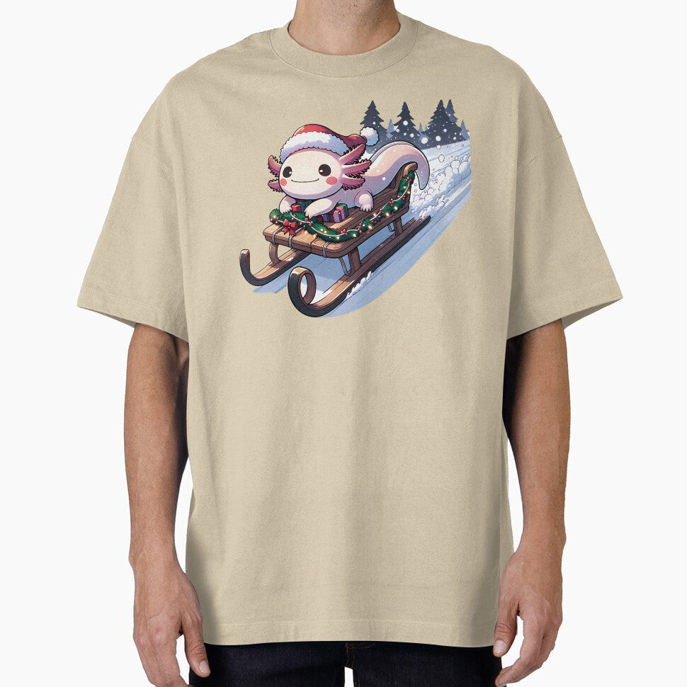 Axolotl Christmas Sleigh by Mekone