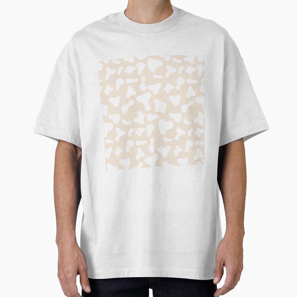 White Cow Pattern on Cream Cow | Holstein Cow Pattern by Cow-Print-Stuff